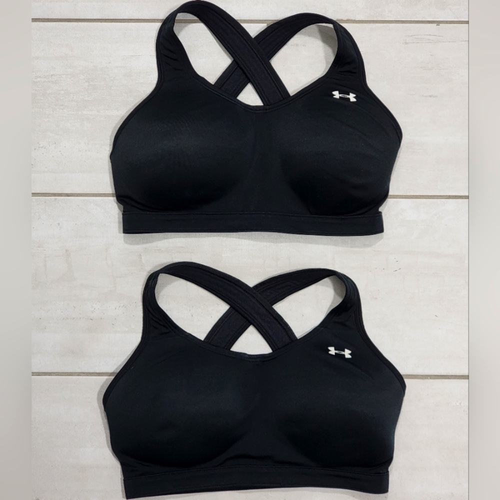 UNDER ARMOUR Black Cross-Back High Intensity Impact Sports Bra